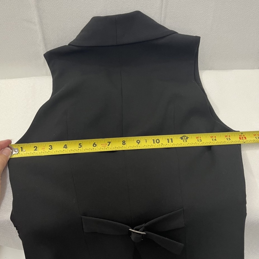 Insight Black Open Front Drape Tuxedo Style Vest … - image 7
